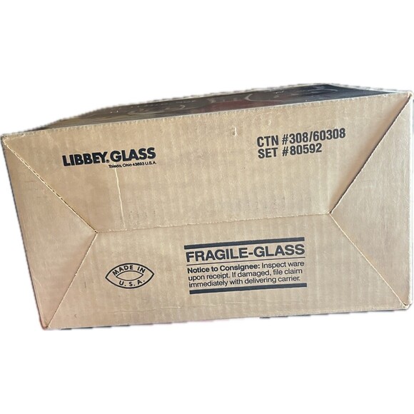 Vintage Libbey 5 Piece Wine Set W/ 4 10.5 Oz  Goblet Glasses & 1 Liter Decanter - Picture 8 of 8